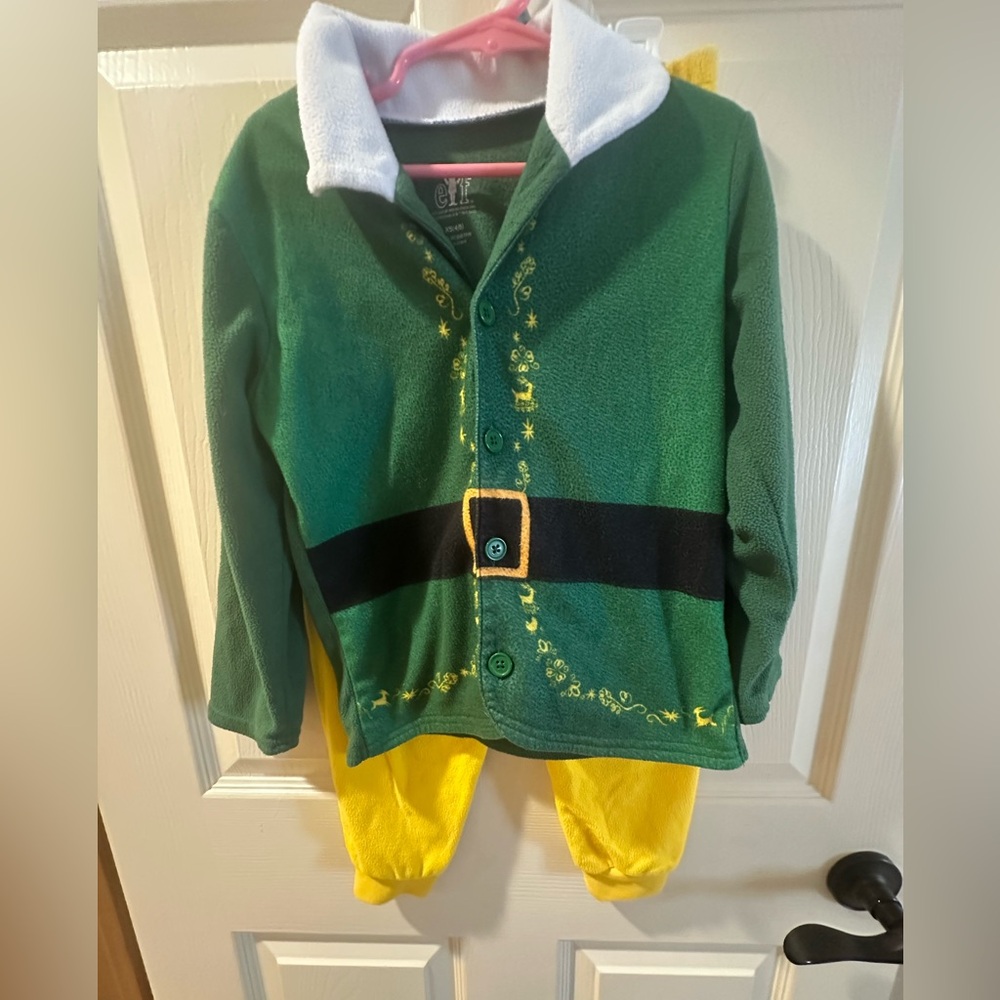 ELF Kids Costume PJ - Green with Yellow Pants